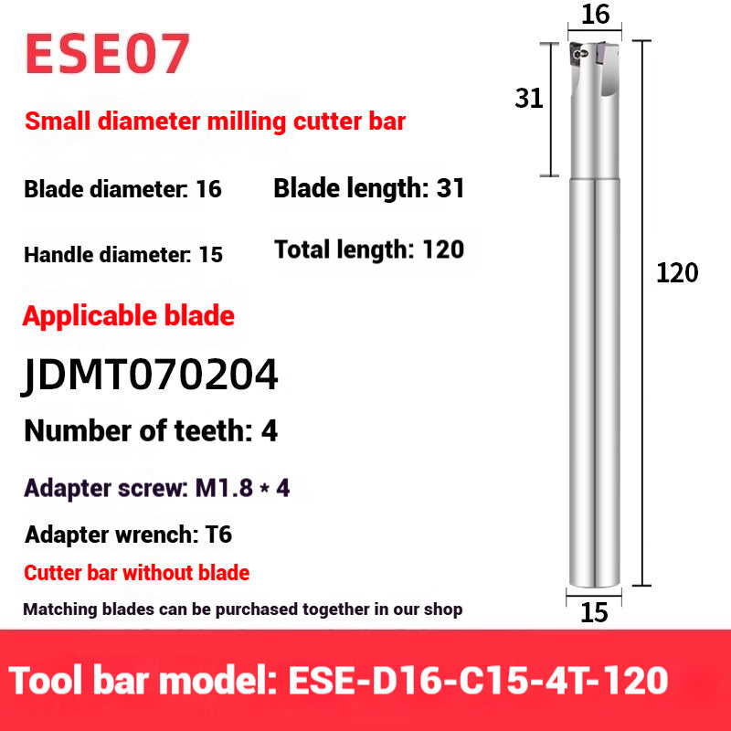 1053-ESE small diameter clear angle milling cutter shanks for 8 10 12 14 16 tungsten carbide milling cutter JDMT070204 double-edged cutter shanks Shandong Denso Pricision Tools Co.,Ltd.